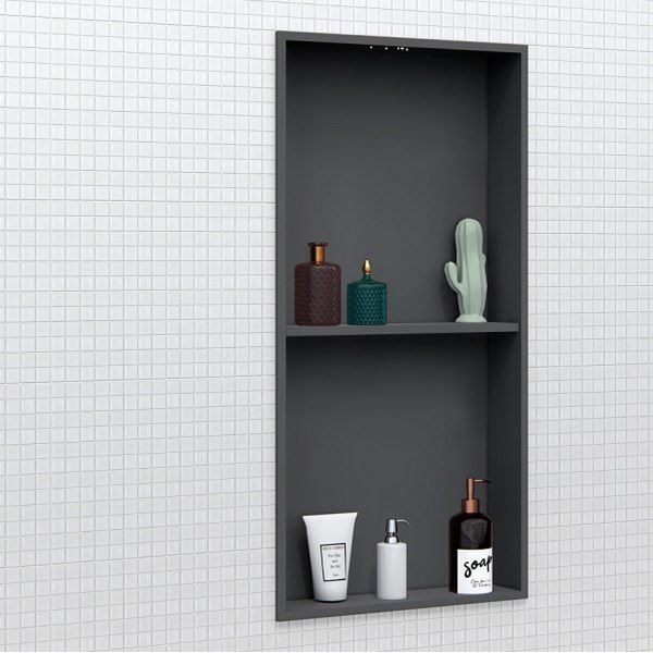 Saqu Shine inbouwnis 30x7x30cm mat zwart