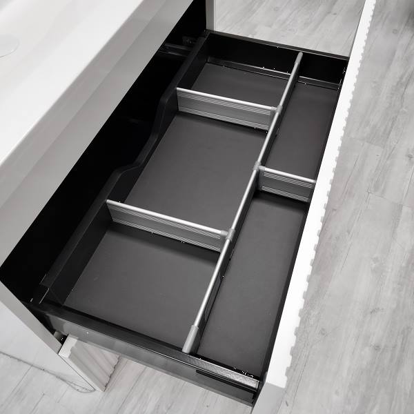 BillyBath Laden opbergsysteem ladeverdeler verstelbare ladeverdeler laden scheidingssysteem keuken ladeverdeler organizers voor keuken badkamer slaapkamer commode 38-54 cm set van 4 wit
